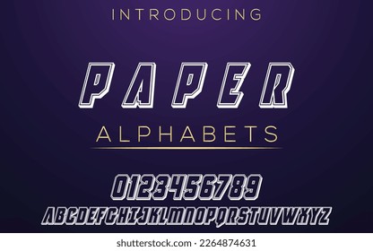 Vector of modern abstract font and alphabets