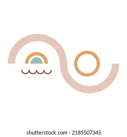 Vector modern Abstract geometric composition. Geometric design, minimalism, geometric shapes. Logo design