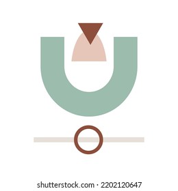 Vector modern Abstract geometric composition. Geometric design, minimalism, geometric shapes. Logo design