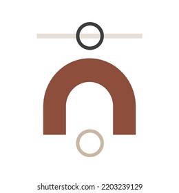 Vector modern Abstract geometric composition. Geometric design, minimalism, geometric shapes. Logo design