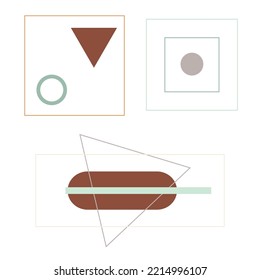 Vector modern Abstract geometric composition. Geometric design, minimalism, geometric shapes. Logo design