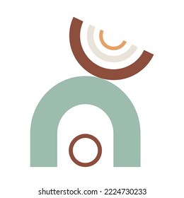 Vector modern Abstract geometric composition. Geometric design, minimalism, geometric shapes. Logo design