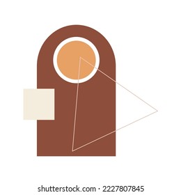 Vector modern Abstract geometric composition. Geometric design, minimalism, geometric shapes. Logo design