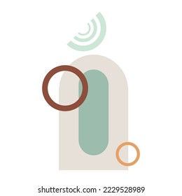 Vector modern Abstract geometric composition. Geometric design, minimalism, geometric shapes. Logo design