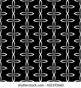 Vector modern abstract geometry floral pattern. black and white seamless geometric background . subtle pillow and bed sheet design. creative art deco. hipster fashion print