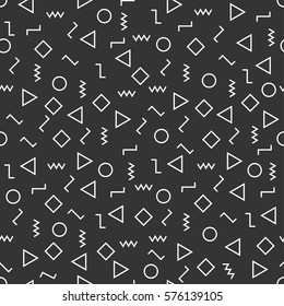 Vector modern abstract geometry memphis pattern.Colour seamless geometric background . Subtle pillow and bed sheet minimal design. Creative art deco. Hipster fashion print. Vector illustration EPS10.
