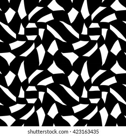 Vector modern abstract geometry psychadelic pattern. black and white seamless geometric crazy background . subtle pillow and bed sheet design. creative art deco. hipster fashion print