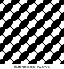 Vector modern abstract geometry tiles pattern. black and white seamless geometric background . subtle pillow and bed sheet design. creative art deco. hipster fashion print
