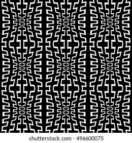 Vector modern abstract geometry trippy pattern. black and white seamless geometric background . subtle pillow and bed sheet design. creative art deco. hipster fashion print
