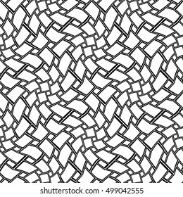 Vector modern abstract geometry trippy pattern. black and white seamless geometric background . subtle pillow and bed sheet design. creative art deco. hipster fashion print