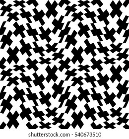 Vector modern abstract geometry x pattern. black and white seamless geometric cross background . subtle pillow and bed sheet minimal design. creative art deco. hipster fashion print