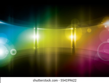 Vector of modern abstract glass frame and background