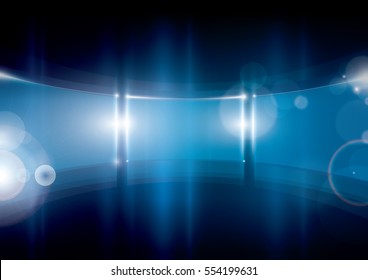 Vector of modern abstract glass frame and background