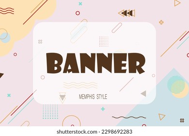 Vector modern abstract minimalistic banner background with space for text in ice cream colors.	