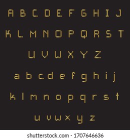 Vector of modern abstract number fonts and alphabet
