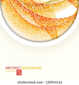 Vector modern abstract orange business design template.