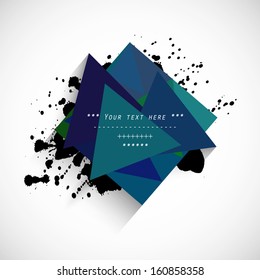 Vector modern abstract origami polygonal banner