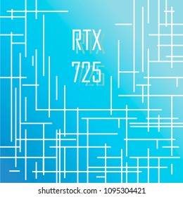 Vector modern abstract pattern with crossed lines on blue background.