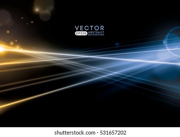 Vector of modern abstract rays of light and background