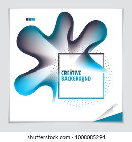 Vector of modern abstract shape, 3d flower shape gradient. 3d flower shape, vector abstract art. Perfect for gift card, cover, poster or brochure. Bright color wave dimensional object.