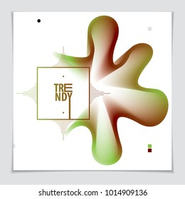 Vector of modern abstract shape, 3d flower shape gradient. 3d flower shape, vector abstract art. Perfect for gift card, cover, poster or brochure. Bright color wave dimensional object.