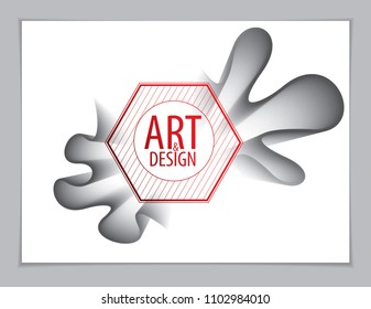 Vector of modern abstract shape, 3d flower shape gradient. 3d flower shape, vector abstract art. Perfect for gift card, cover, poster or brochure. Bright color wave dimensional object.