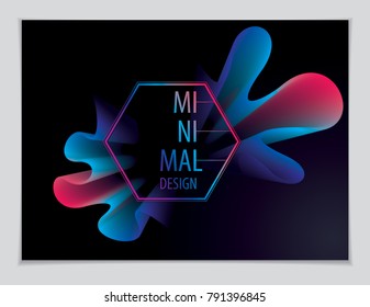 Vector of modern abstract shape, 3d flower shape gradient. 3d flower shape, vector abstract art. Perfect for gift card, cover, poster or brochure. Bright color wave dimensional object.