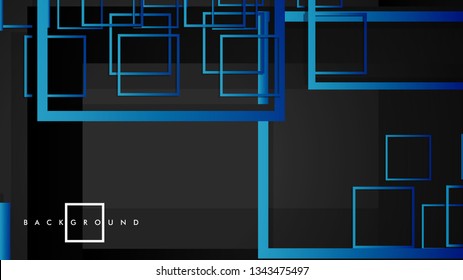 Vector Modern Abstract Squares Backgrounds . with a black green gradient. eps 10 template