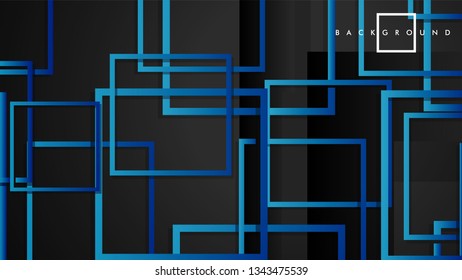 Vector Modern Abstract Squares Backgrounds . with a black green gradient. eps 10 template