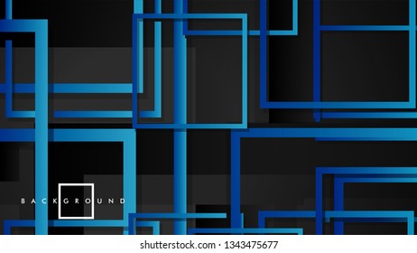 Vector Modern Abstract Squares Backgrounds . with a black green gradient. eps 10 template