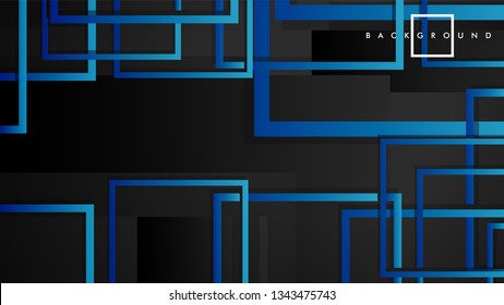 Vector Modern Abstract Squares Backgrounds . with a black green gradient. eps 10 template