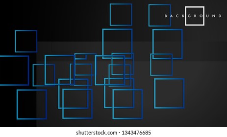 Vector Modern Abstract Squares Backgrounds . with a black green gradient. eps 10 template