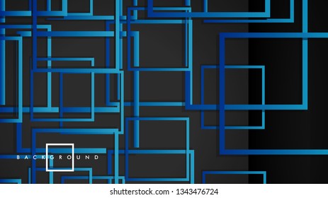 Vector Modern Abstract Squares Backgrounds . with a black green gradient. eps 10 template