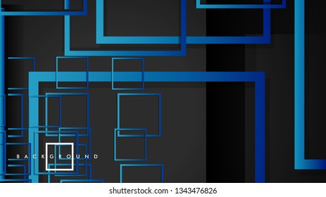 Vector Modern Abstract Squares Backgrounds . with a black green gradient. eps 10 template