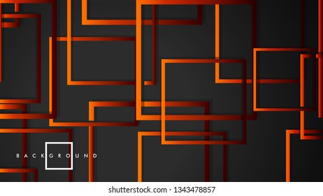 Vector Modern Abstract Squares Backgrounds . with a black red orange gradient. eps 10 template