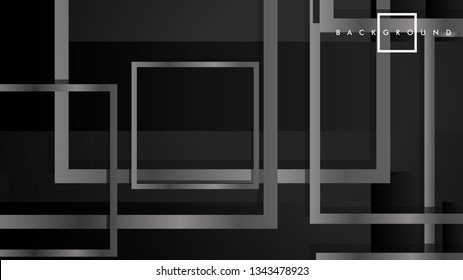 Vector Modern Abstract Squares Backgrounds . with a black and gray metal color gradient. eps 10 template
