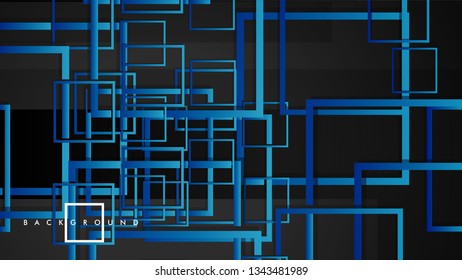 Vector Modern Abstract Squares Backgrounds . with a black green gradient. eps 10 template