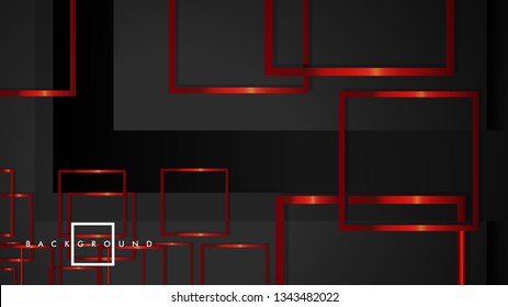 Vector Modern Abstract Squares Backgrounds . with a black and red metal color gradient. eps 10 template