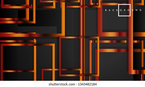 Vector Modern Abstract Squares Backgrounds . with a black and metal color gradient. eps 10 template