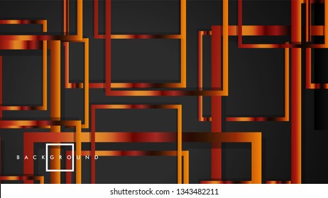 Vector Modern Abstract Squares Backgrounds . with a black and metal color gradient. eps 10 template