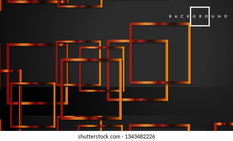 Vector Modern Abstract Squares Backgrounds . with a black and metal color gradient. eps 10 template