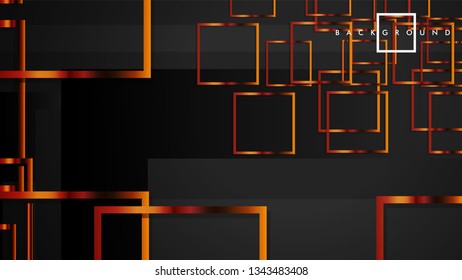 Vector Modern Abstract Squares Backgrounds . with a black and metal color gradient. eps 10 template