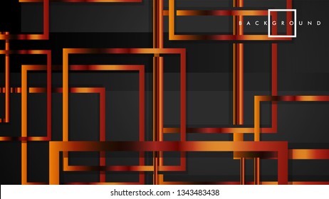 Vector Modern Abstract Squares Backgrounds . with a black and metal color gradient. eps 10 template