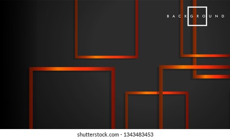 Vector Modern Abstract Squares Backgrounds . with a black orange gradient. eps 10 template