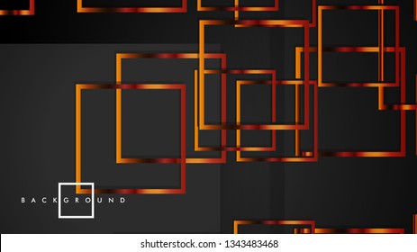 Vector Modern Abstract Squares Backgrounds . with a black and metal color gradient. eps 10 template