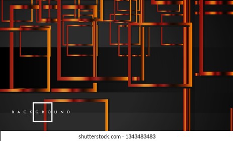 Vector Modern Abstract Squares Backgrounds . with a black and metal color gradient. eps 10 template