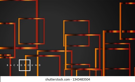 Vector Modern Abstract Squares Backgrounds . with a black and metal color gradient. eps 10 template