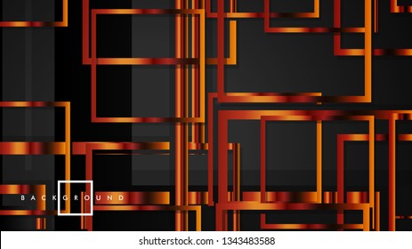 Vector Modern Abstract Squares Backgrounds . with a black and metal color gradient. eps 10 template