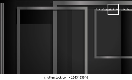 Vector Modern Abstract Squares Backgrounds . with a black and gray metal color gradient. eps 10 template