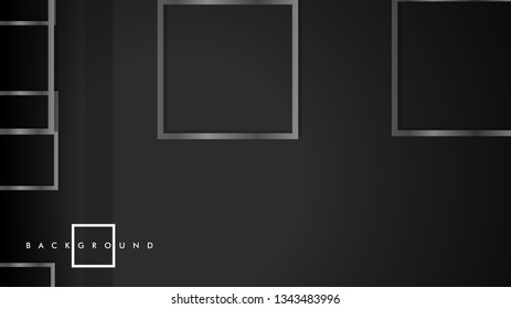 Vector Modern Abstract Squares Backgrounds . with a black and gray metal color gradient. eps 10 template